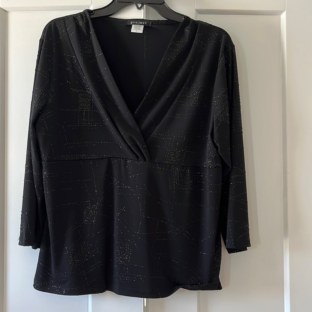 Black top with sparkle details